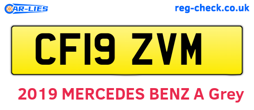 CF19ZVM are the vehicle registration plates.