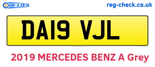 DA19VJL are the vehicle registration plates.
