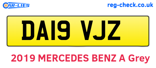 DA19VJZ are the vehicle registration plates.