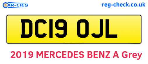 DC19OJL are the vehicle registration plates.