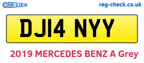 DJ14NYY are the vehicle registration plates.