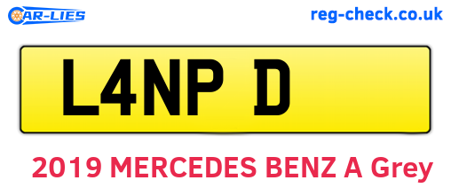 L4NPD are the vehicle registration plates.