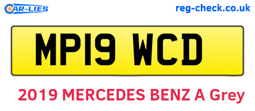 MP19WCD are the vehicle registration plates.