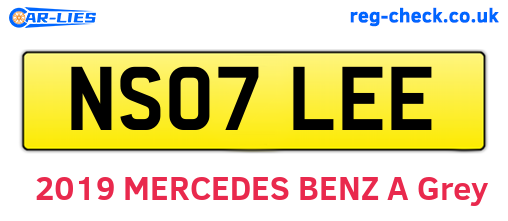 NS07LEE are the vehicle registration plates.