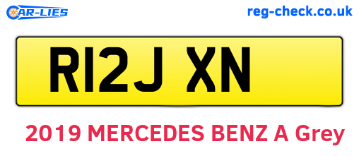 R12JXN are the vehicle registration plates.