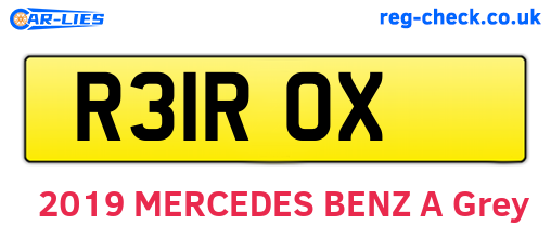 R31ROX are the vehicle registration plates.