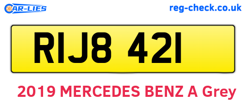 RIJ8421 are the vehicle registration plates.