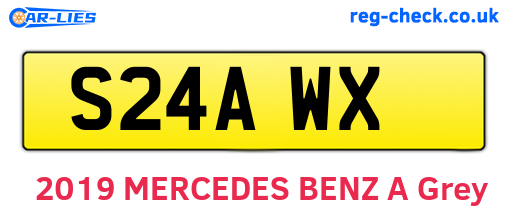 S24AWX are the vehicle registration plates.