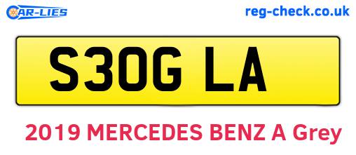 S30GLA are the vehicle registration plates.