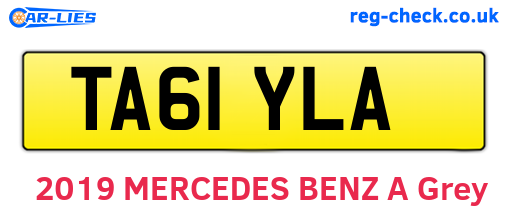 TA61YLA are the vehicle registration plates.