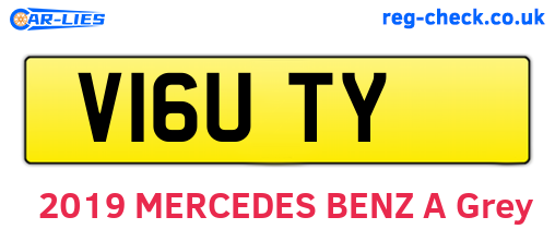 V16UTY are the vehicle registration plates.