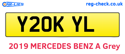Y20KYL are the vehicle registration plates.