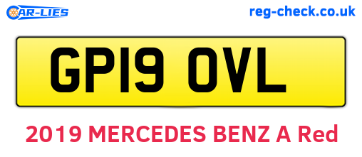 GP19OVL are the vehicle registration plates.
