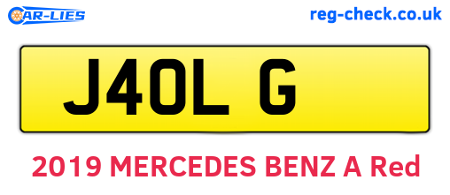 J4OLG are the vehicle registration plates.