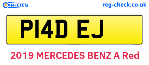 P14DEJ are the vehicle registration plates.