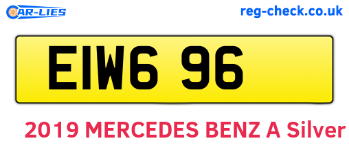 EIW696 are the vehicle registration plates.