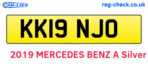 KK19NJO are the vehicle registration plates.