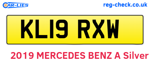 KL19RXW are the vehicle registration plates.