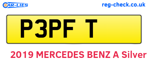 P3PFT are the vehicle registration plates.