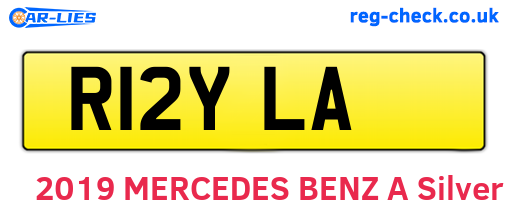 R12YLA are the vehicle registration plates.