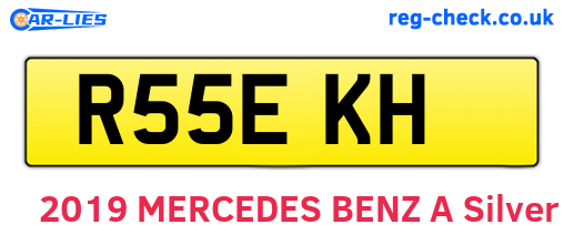 R55EKH are the vehicle registration plates.