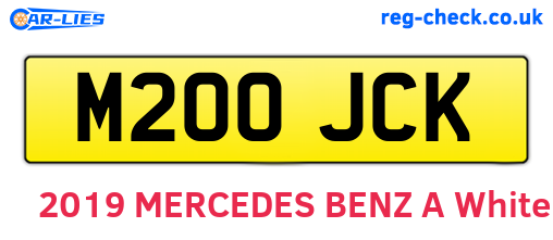 M200JCK are the vehicle registration plates.