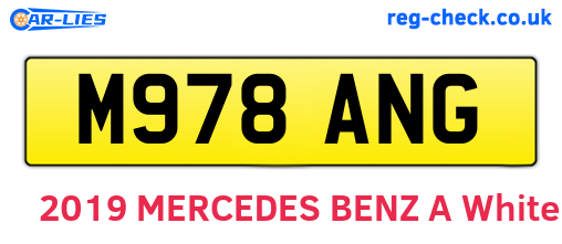 M978ANG are the vehicle registration plates.