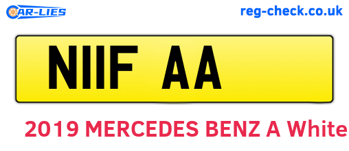 N11FAA are the vehicle registration plates.