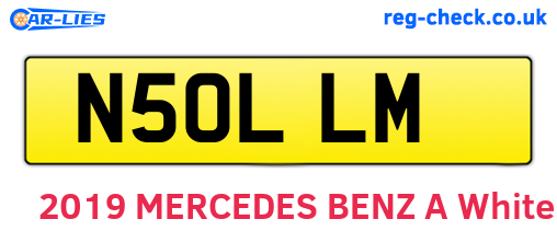 N50LLM are the vehicle registration plates.