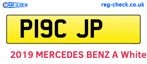 P19CJP are the vehicle registration plates.
