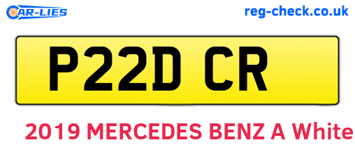 P22DCR are the vehicle registration plates.