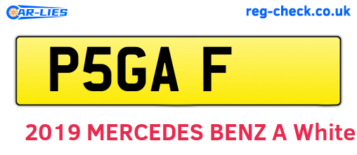 P5GAF are the vehicle registration plates.