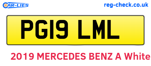 PG19LML are the vehicle registration plates.
