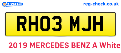 RH03MJH are the vehicle registration plates.