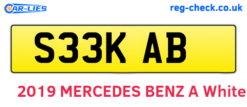 S33KAB are the vehicle registration plates.