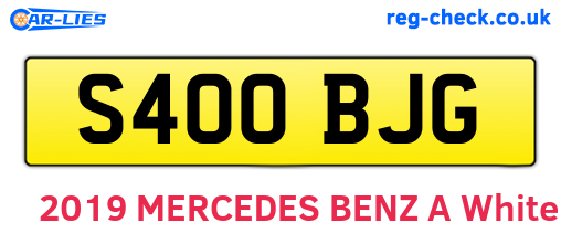 S400BJG are the vehicle registration plates.