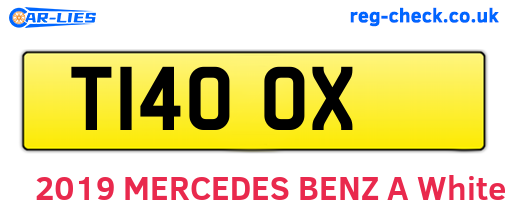 T14OOX are the vehicle registration plates.