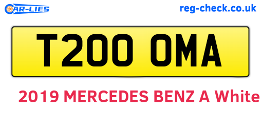 T200OMA are the vehicle registration plates.