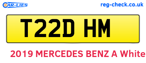 T22DHM are the vehicle registration plates.