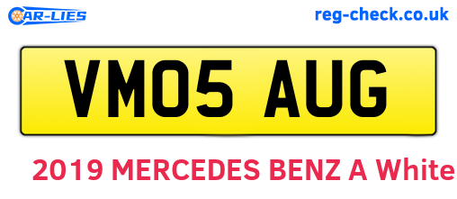 VM05AUG are the vehicle registration plates.
