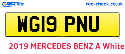 WG19PNU are the vehicle registration plates.