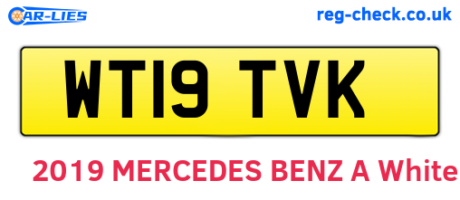 WT19TVK are the vehicle registration plates.