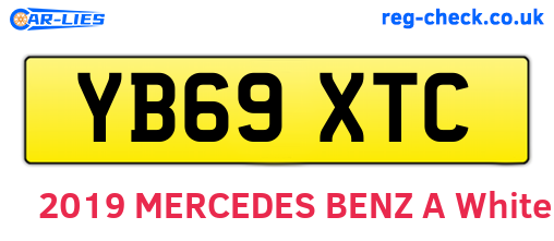 YB69XTC are the vehicle registration plates.