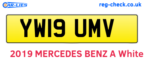 YW19UMV are the vehicle registration plates.