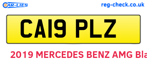 CA19PLZ are the vehicle registration plates.