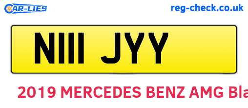N111JYY are the vehicle registration plates.