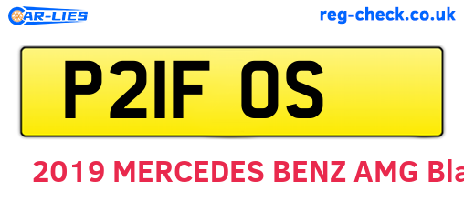 P21FOS are the vehicle registration plates.