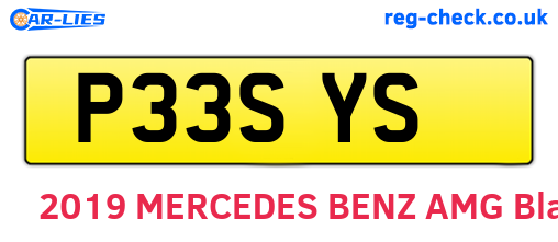 P33SYS are the vehicle registration plates.