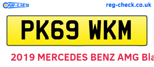 PK69WKM are the vehicle registration plates.