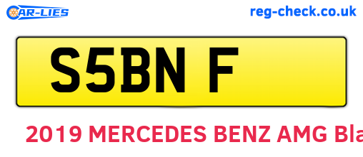 S5BNF are the vehicle registration plates.